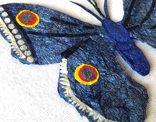Madagascar Silk Butterfly Ornament - Blue
