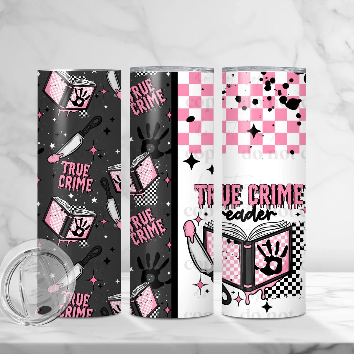 True Crime Reader 20 oz Skinny Tumbler
