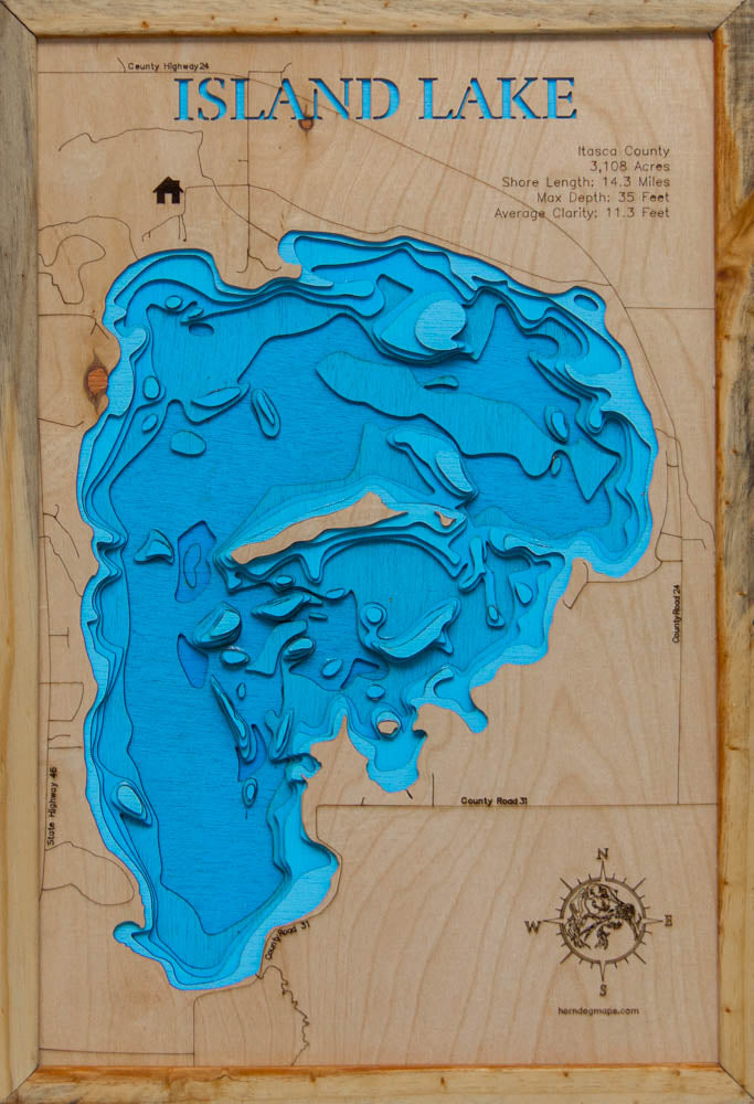 Island lake in Itasca County,Minnesota