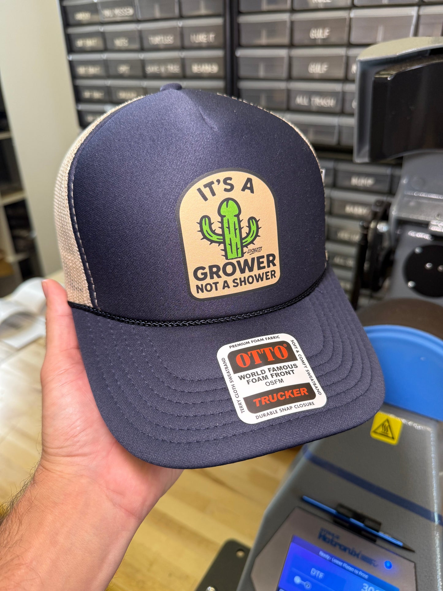 It's a Grower Not a Shower Trucker Hat