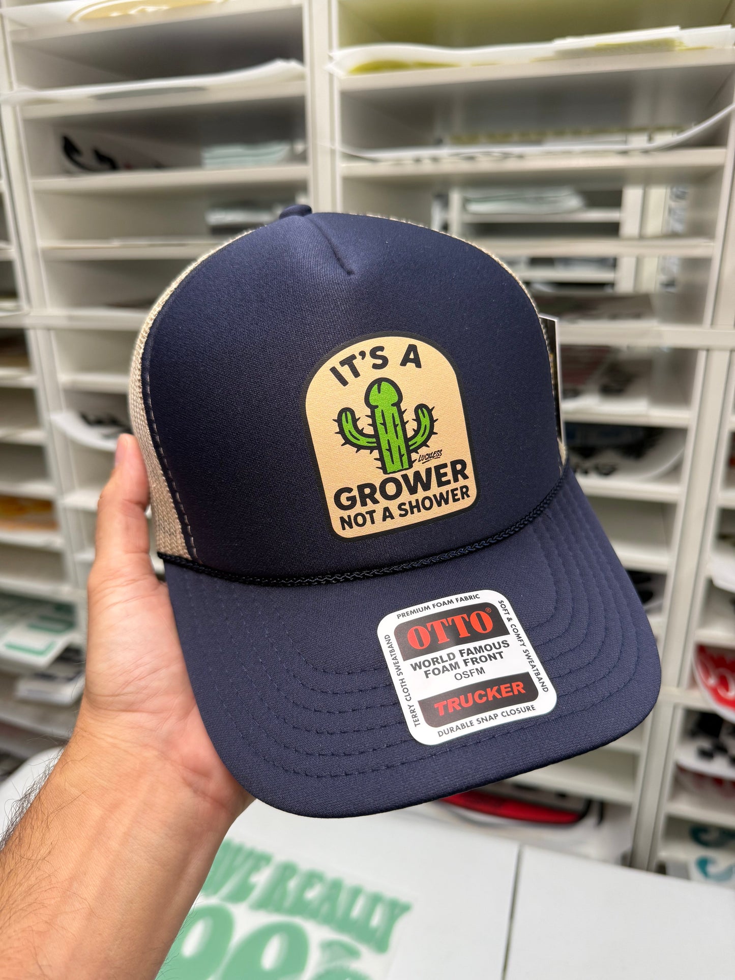 It's a Grower Not a Shower Trucker Hat
