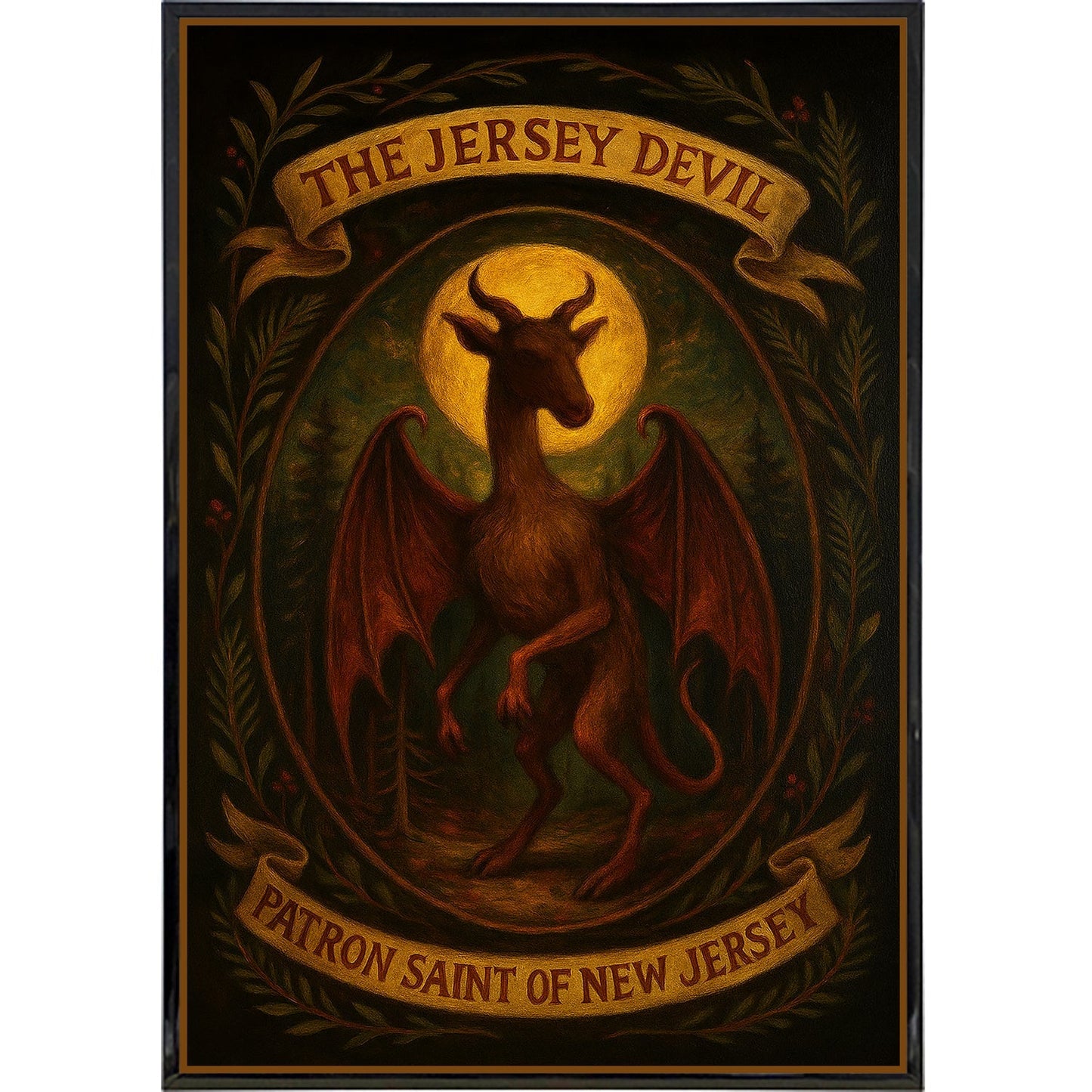 Jersey Devil Patron Saint of New Jersey Poster Print