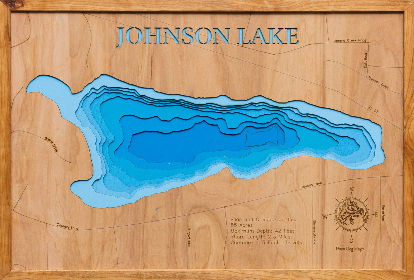 Johnson Lake in Vilas and Oneida Counties, Wisconsin