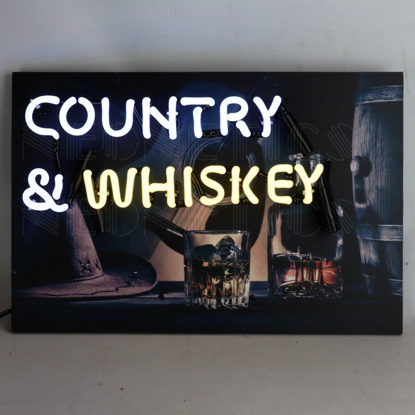 Junior Country and Whiskey Neon Sign