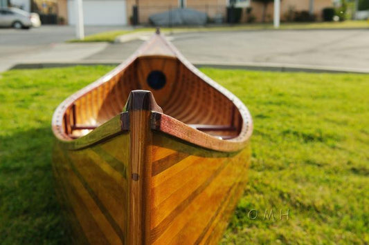 Wooden Canoe With Ribs Curved bow 10ft