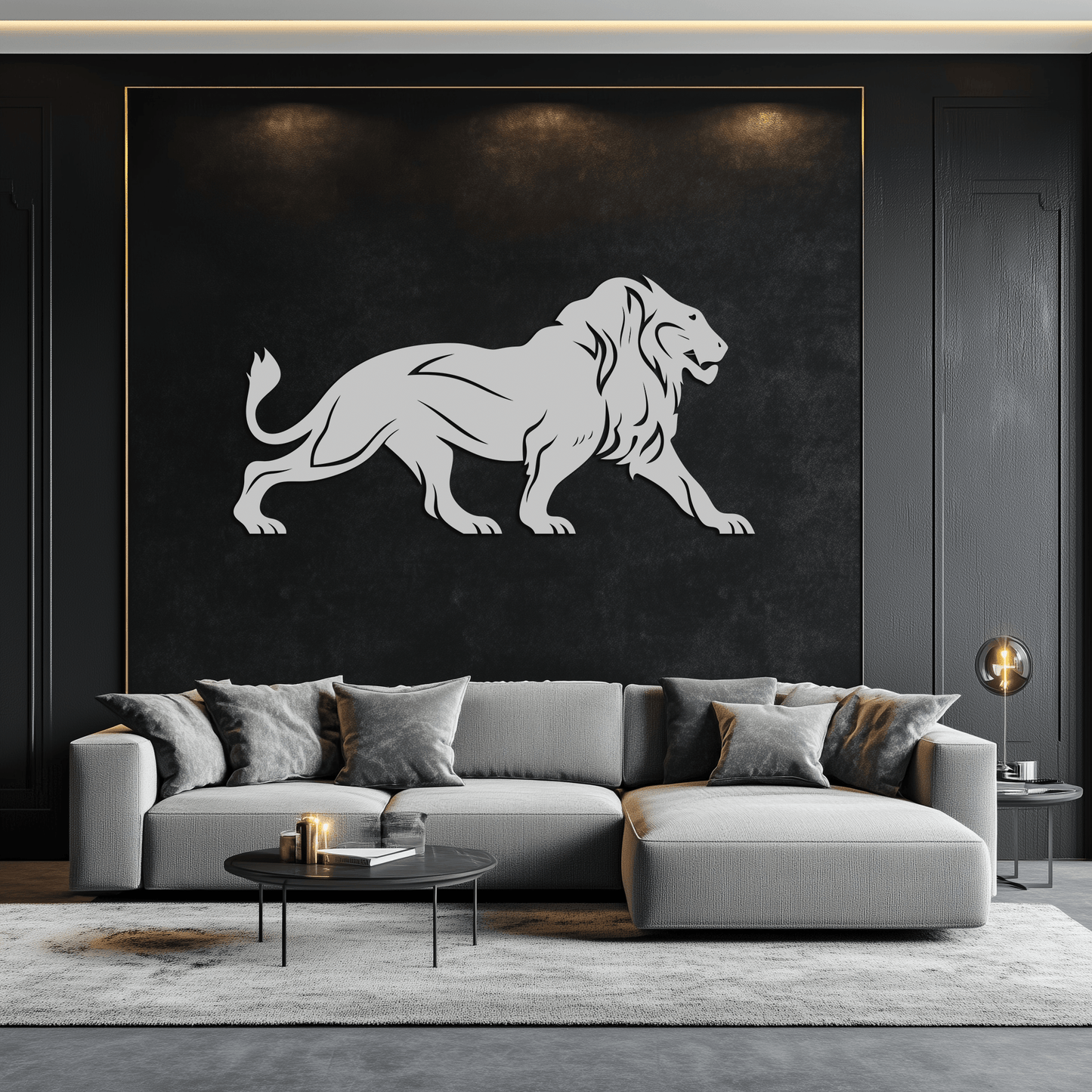Majestic Lion Wall Art - Steel Wall Decor for Home and Office -KAF002