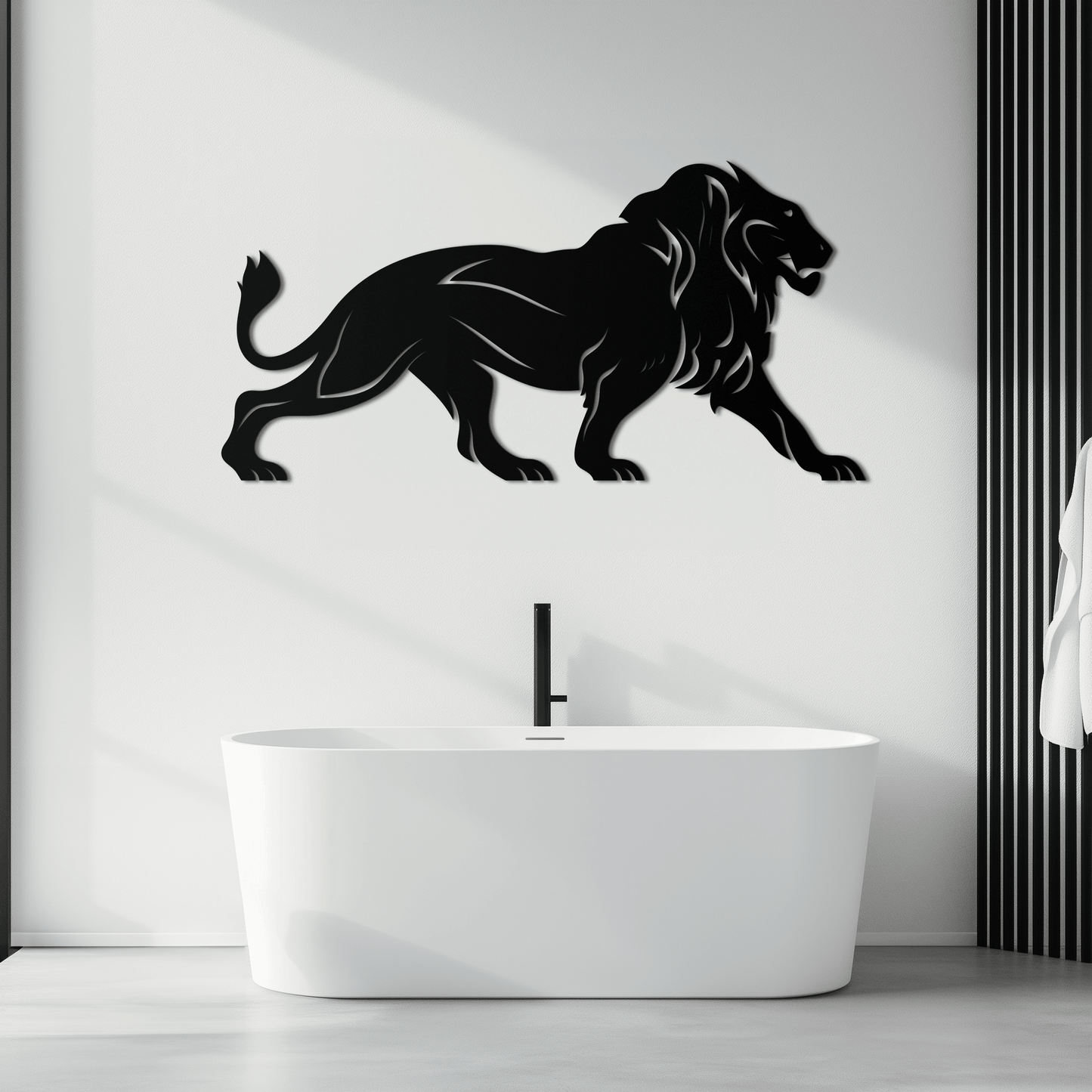 Majestic Lion Wall Art - Steel Wall Decor for Home and Office -KAF002