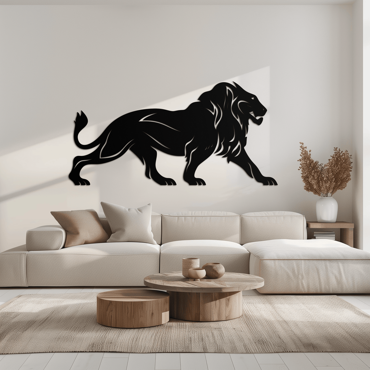 Majestic Lion Wall Art - Steel Wall Decor for Home and Office -KAF002