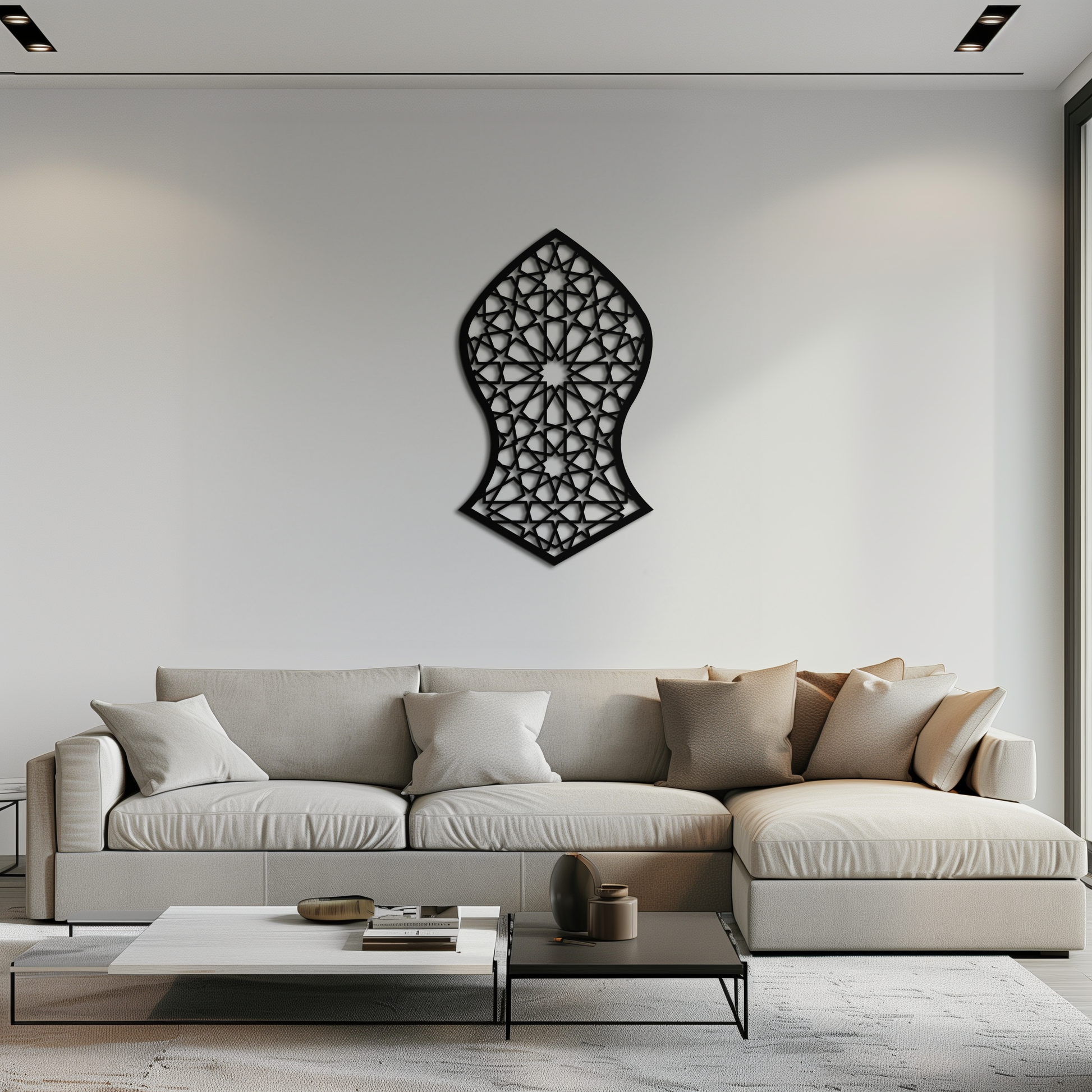 Seljuk Pattern Metal Wall Art – Timeless Geometric Elegance - KAF245