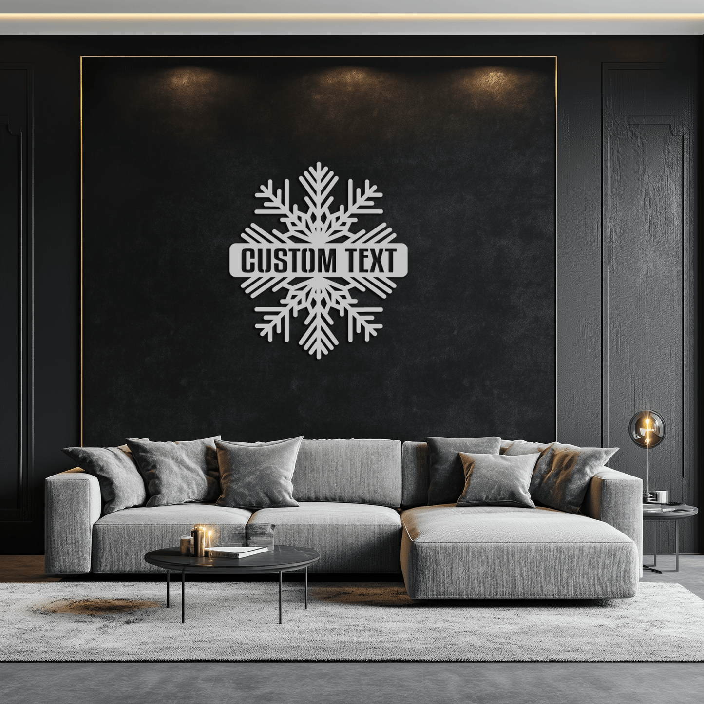 Custom Snowflake Metal Wall Art - Personalized Winter Decor- KAF297