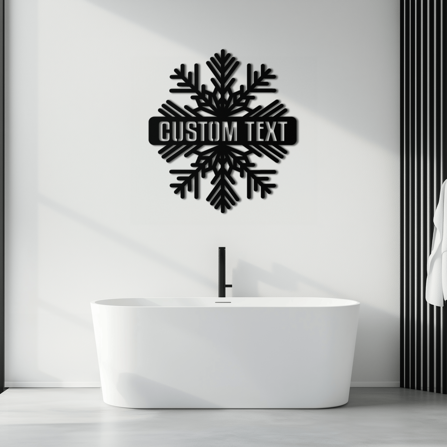Custom Snowflake Metal Wall Art - Personalized Winter Decor- KAF297