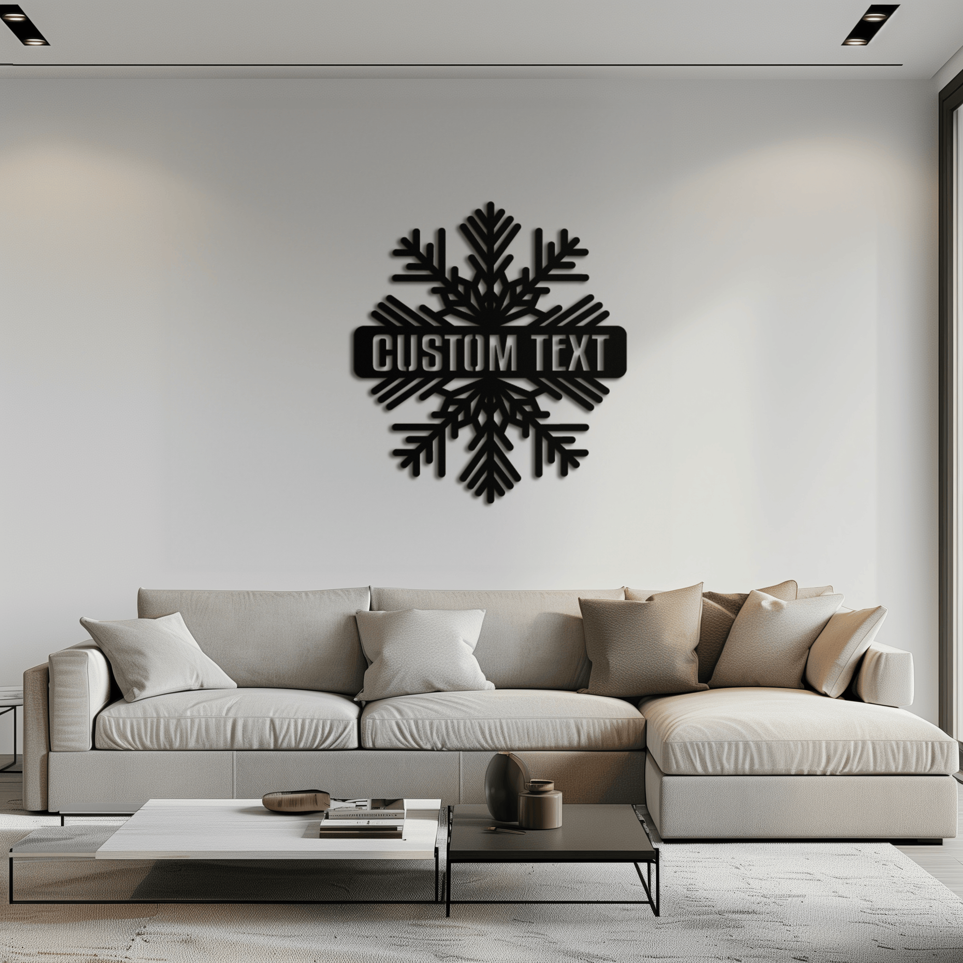 Custom Snowflake Metal Wall Art - Personalized Winter Decor- KAF297
