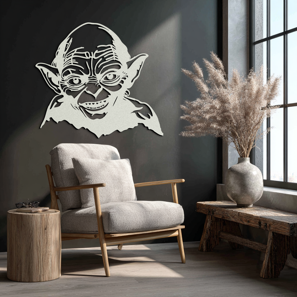 Gollum Metal Wall Art - Fantasy-Inspired Steel Silhouette for Movie Lovers - KAF467