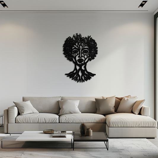 Monstera Leaf Trio Metal Wall Art – Modern Botanical Black Wall Decor- KAF554