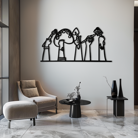 Paint Brushes Metal Wall Art – Creative Studio Decor for Artists and Art Lovers- KAF652