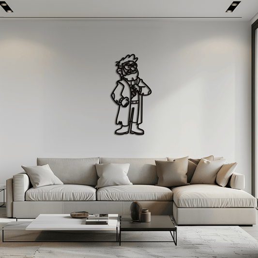 Stanford Pines Metal Wall Art – Gravity Falls-Inspired Silhouette for Fans- KAF664