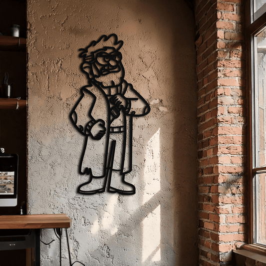 Stanford Pines Metal Wall Art – Gravity Falls-Inspired Silhouette for Fans- KAF664