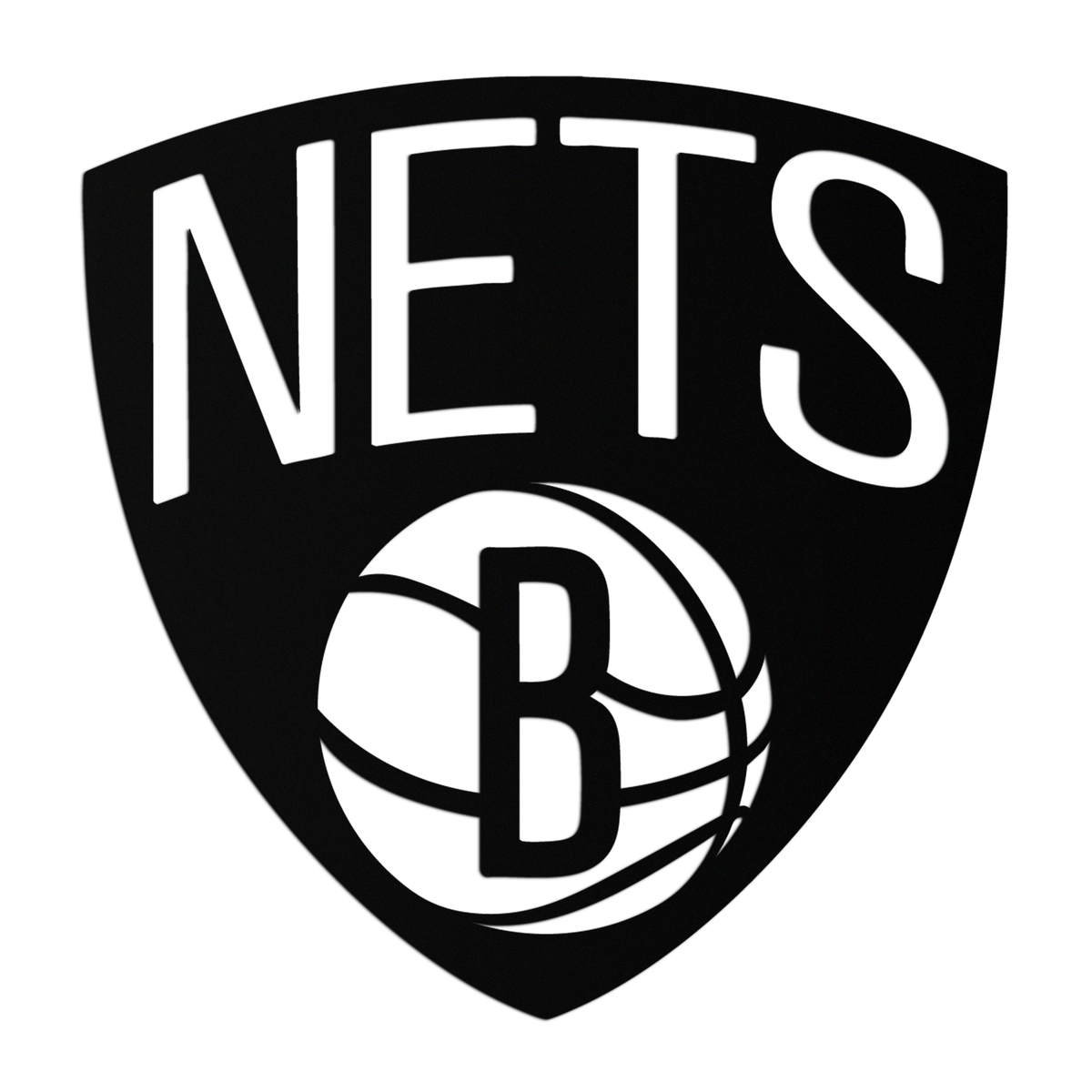 Brooklyn Nets Logo Silhouette Metal Wall Art – Modern Sports-Inspired Decor - KAF669