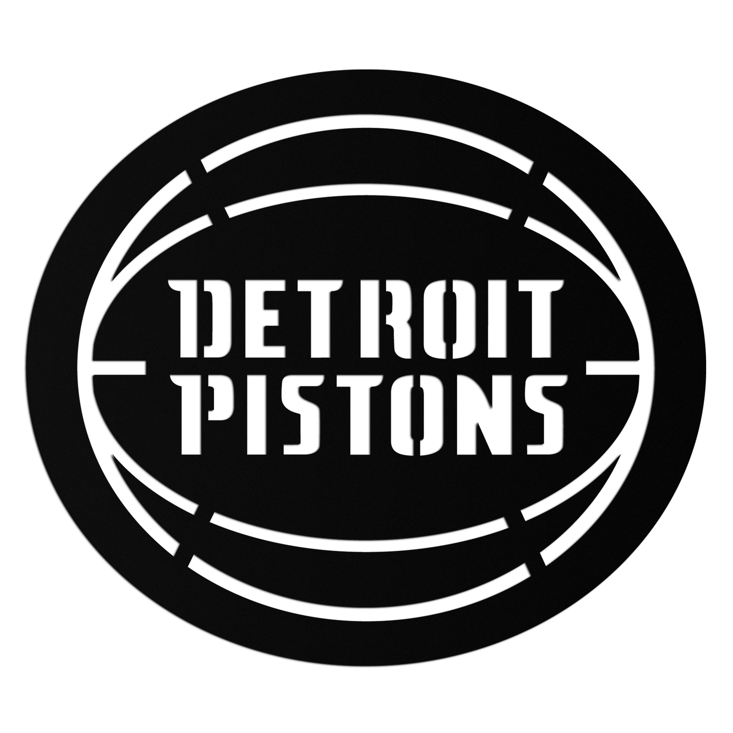 Detroit Pistons Metal Wall Art – Bold Basketball Logo Design for Sports Enthusiasts- KAF673