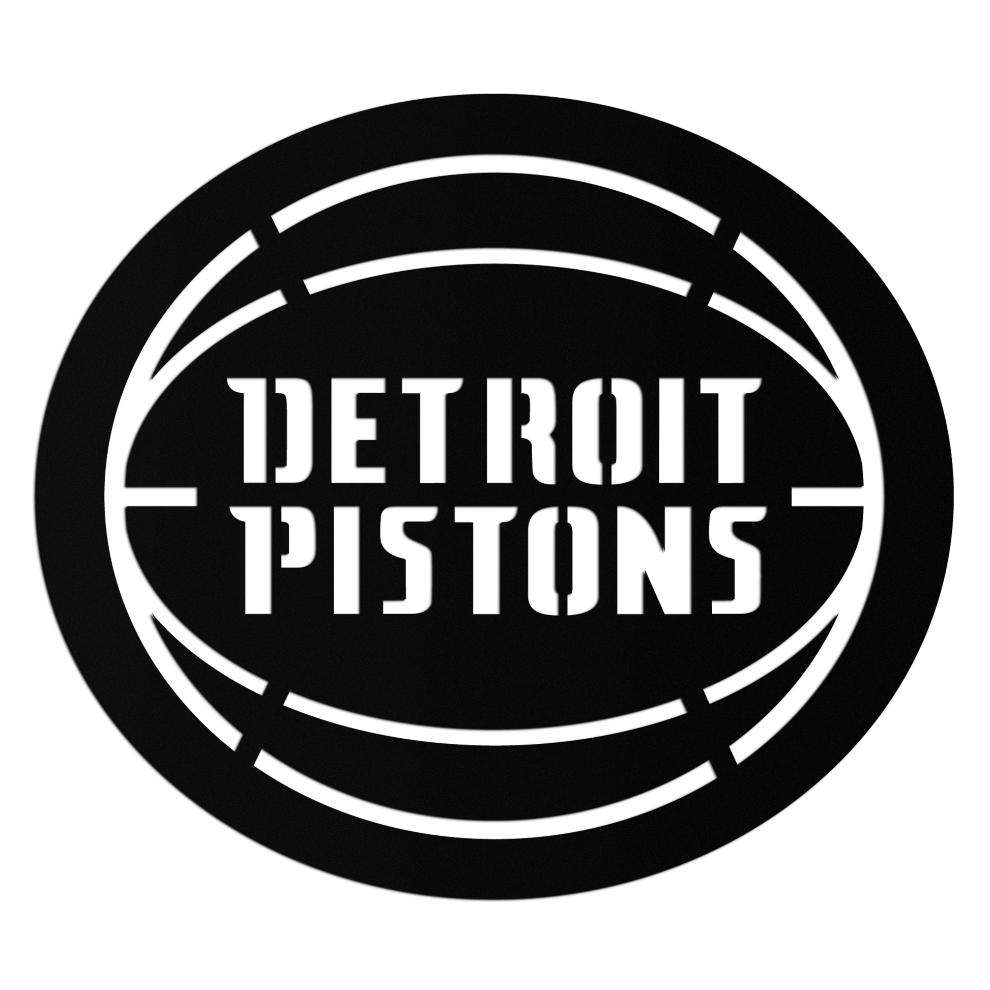 Detroit Pistons Metal Wall Art – Bold Basketball Logo Design for Sports Enthusiasts- KAF673