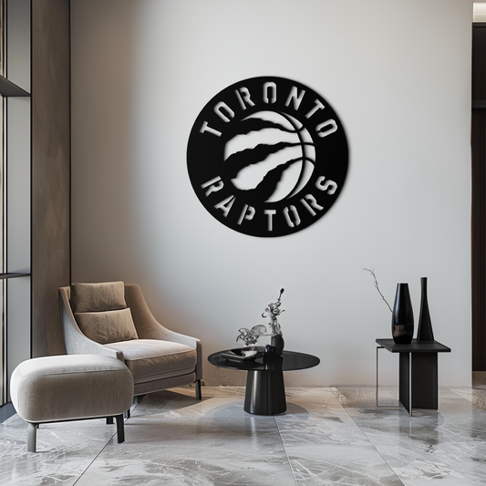 Toronto Raptors Logo Metal Wall Art – Bold Basketball Emblem for Sports Fans- KAF678