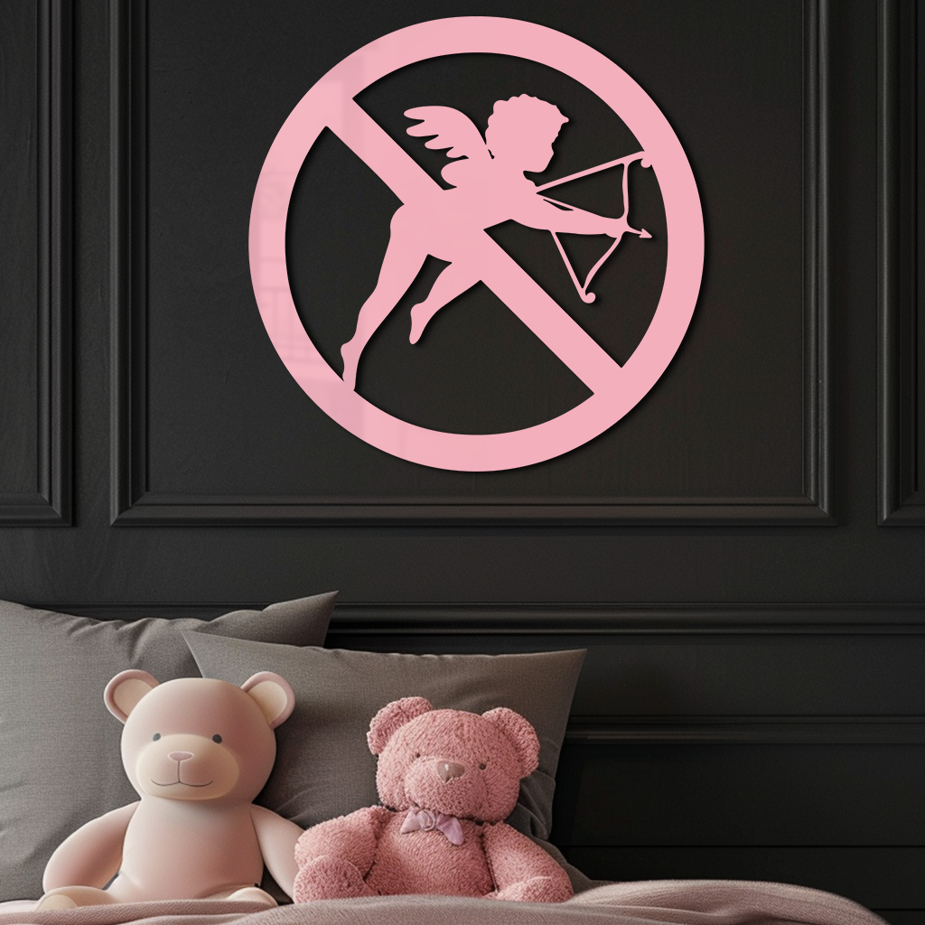 Anti-Cupid Metal Wall Art – Unique Valentine’s Day Decor - KAFGP029