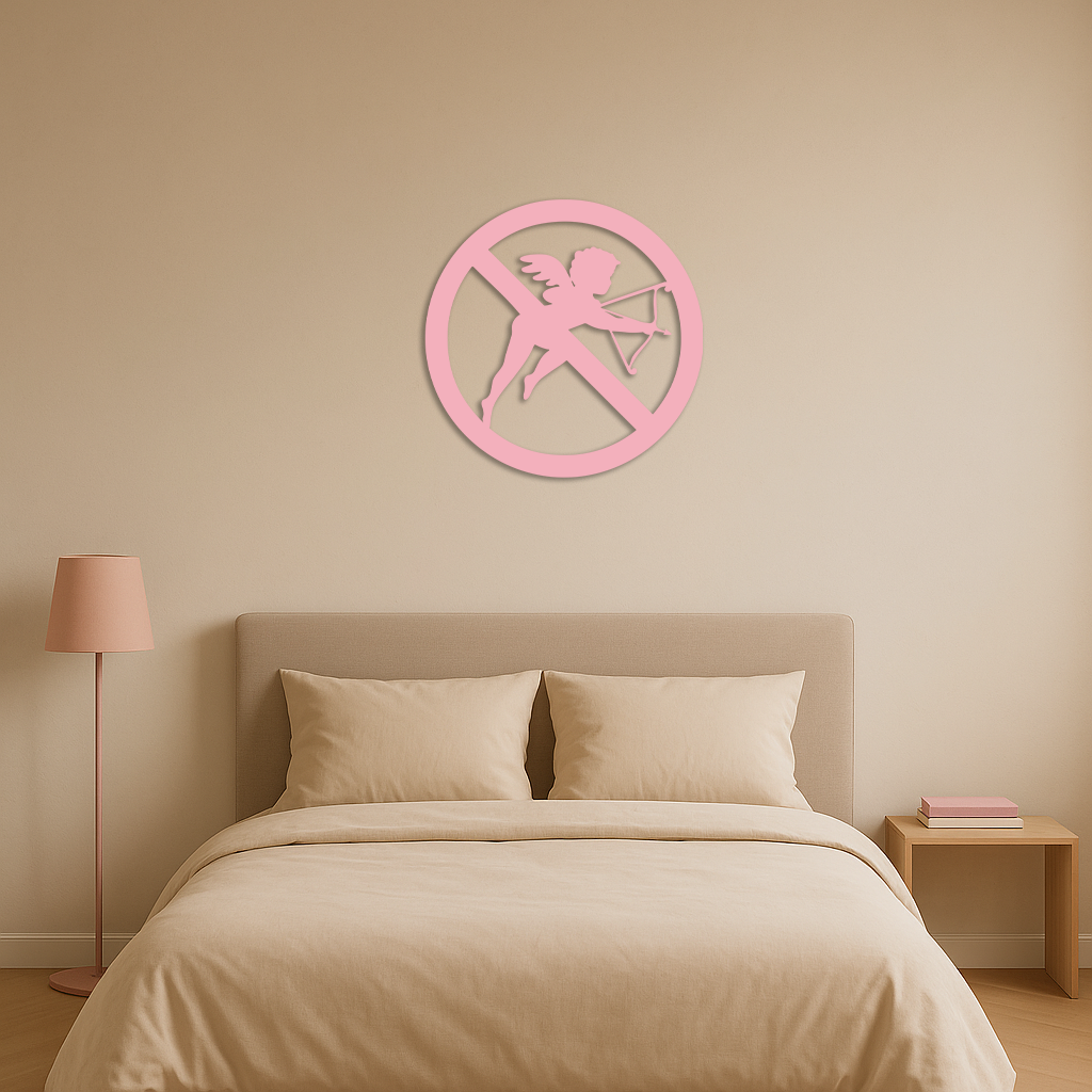 Anti-Cupid Metal Wall Art – Unique Valentine’s Day Decor - KAFGP029