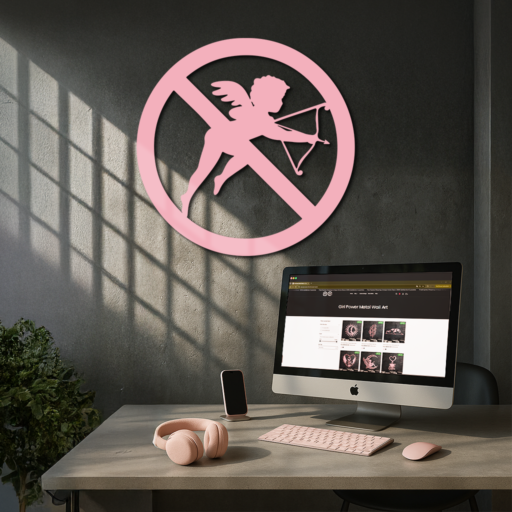 Anti-Cupid Metal Wall Art – Unique Valentine’s Day Decor - KAFGP029