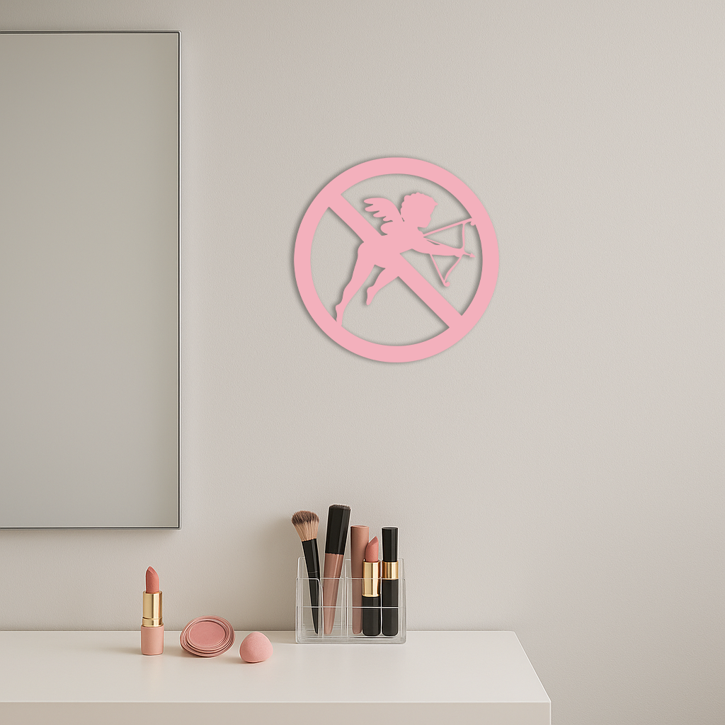 Anti-Cupid Metal Wall Art – Unique Valentine’s Day Decor - KAFGP029