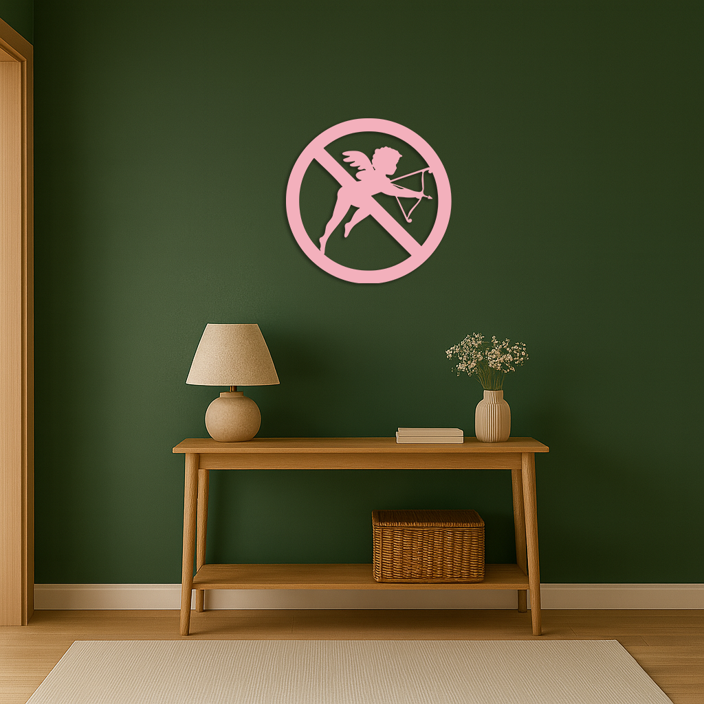 Anti-Cupid Metal Wall Art – Unique Valentine’s Day Decor - KAFGP029