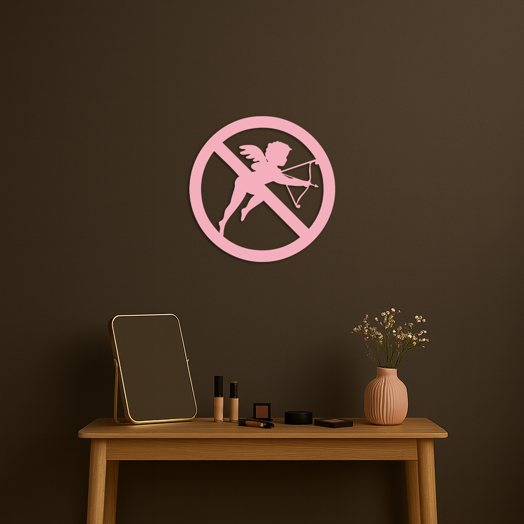 Anti-Cupid Metal Wall Art – Unique Valentine’s Day Decor - KAFGP029