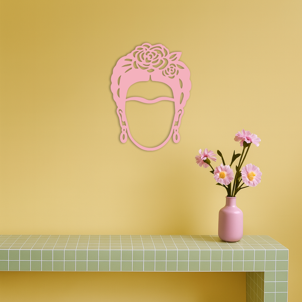 Frida Kahlo Silhouette Metal Wall Art – Iconic Feminine Artistic Home Decor - KAFGP032