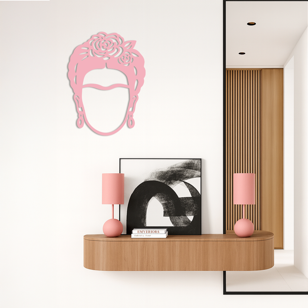 Frida Kahlo Silhouette Metal Wall Art – Iconic Feminine Artistic Home Decor - KAFGP032