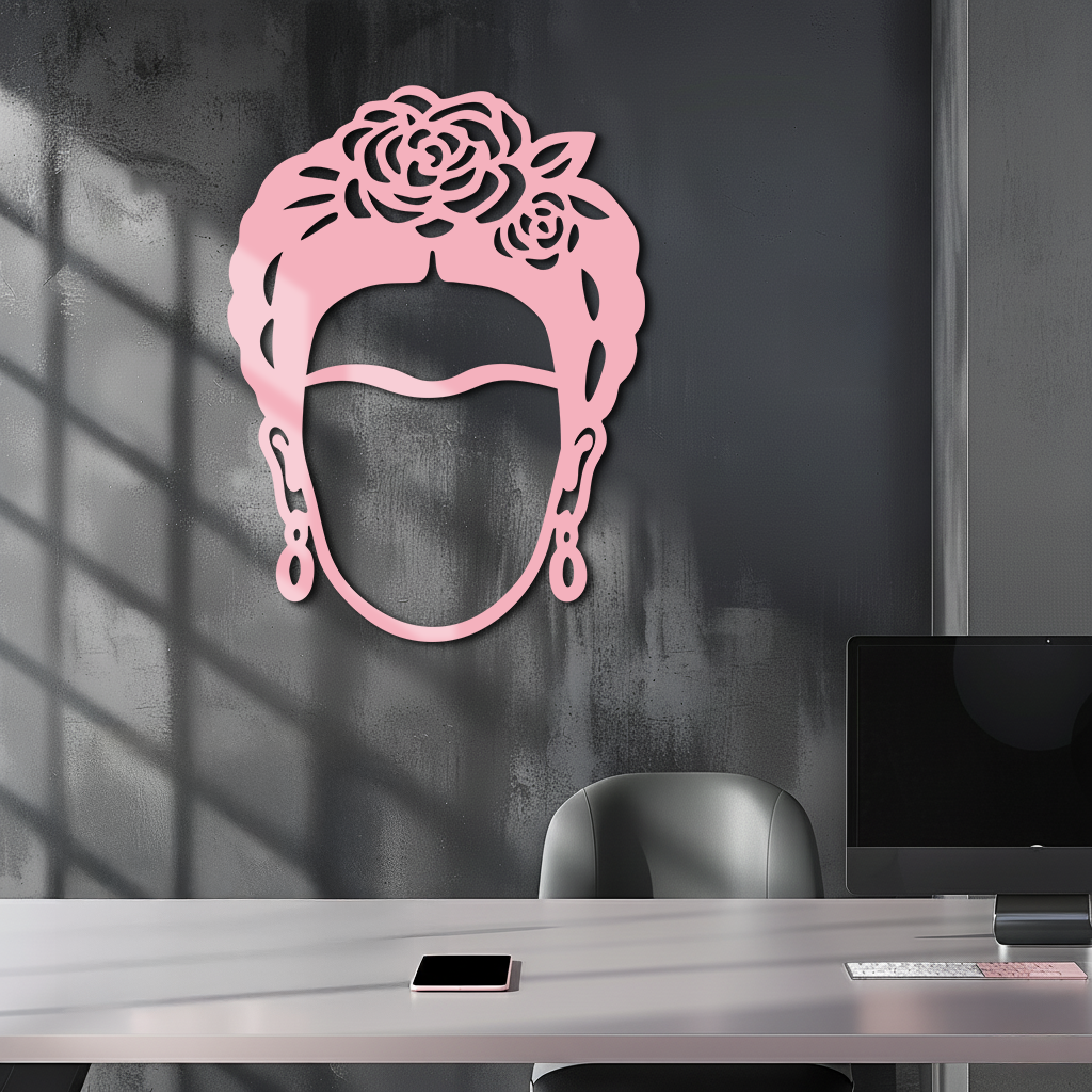 Frida Kahlo Silhouette Metal Wall Art – Iconic Feminine Artistic Home Decor - KAFGP032