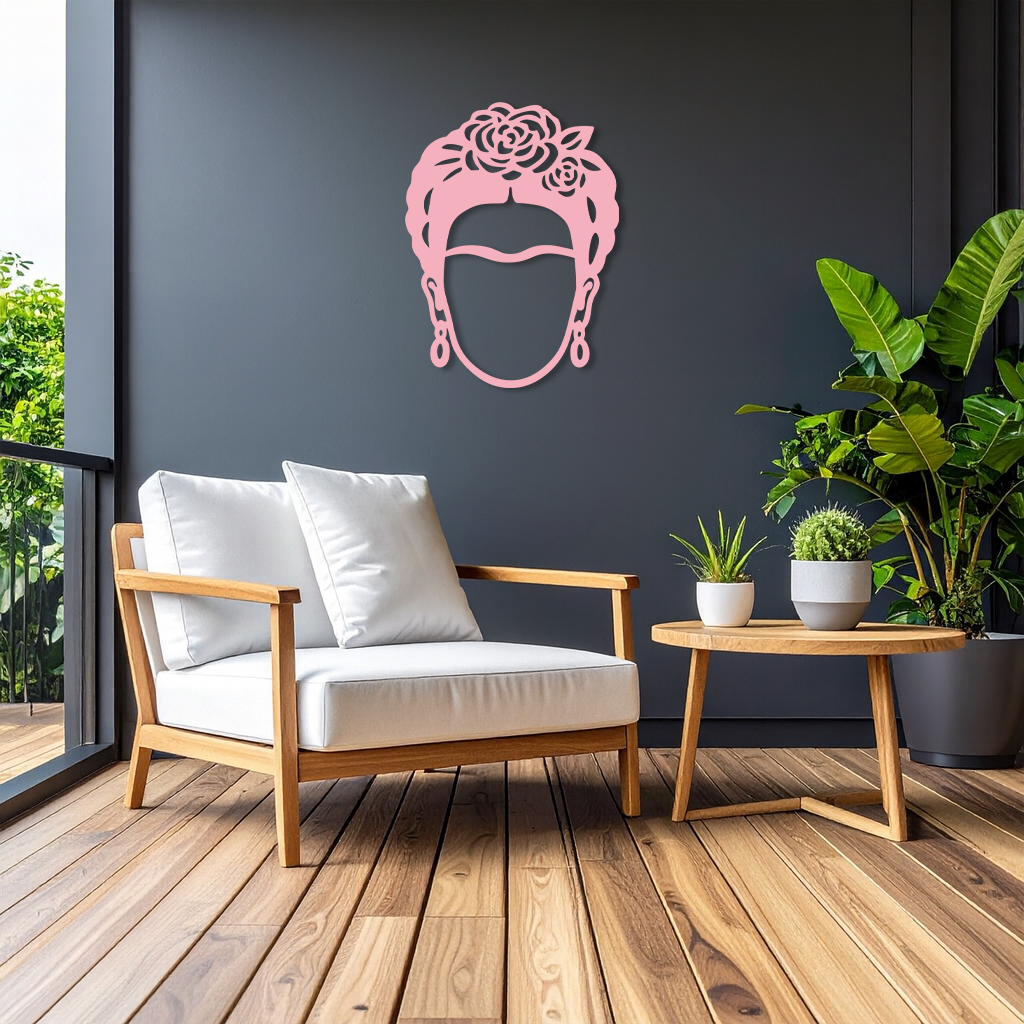 Frida Kahlo Silhouette Metal Wall Art – Iconic Feminine Artistic Home Decor - KAFGP032