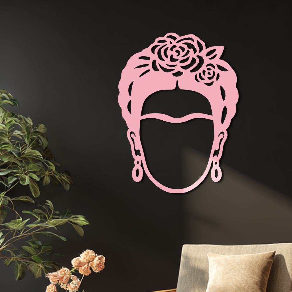 Frida Kahlo Silhouette Metal Wall Art – Iconic Feminine Artistic Home Decor - KAFGP032