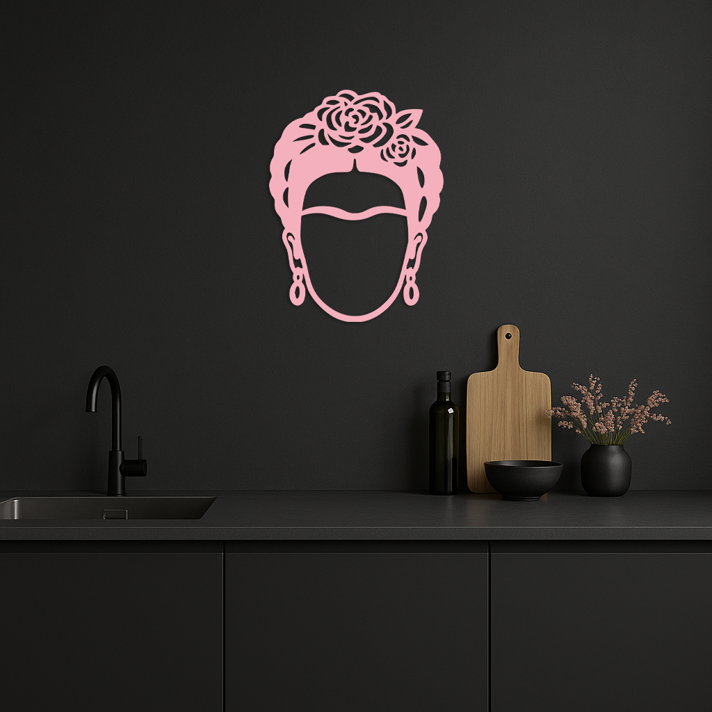 Frida Kahlo Silhouette Metal Wall Art – Iconic Feminine Artistic Home Decor - KAFGP032