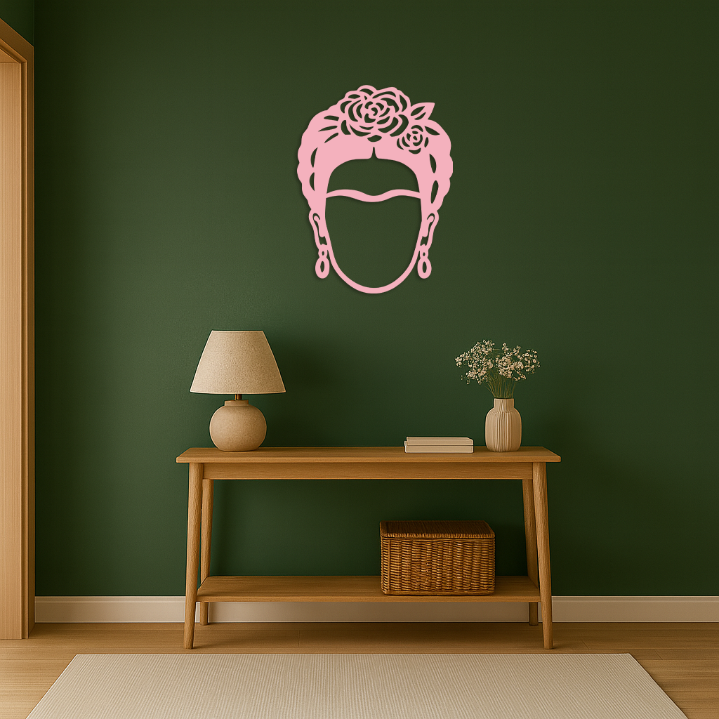 Frida Kahlo Silhouette Metal Wall Art – Iconic Feminine Artistic Home Decor - KAFGP032