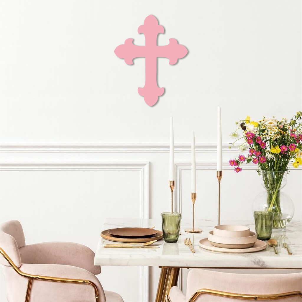 Classic Cross Silhouette Metal Wall Art – Timeless Religious Decor - KAFGP035