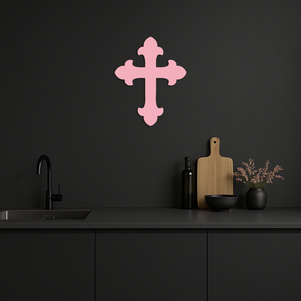 Classic Cross Silhouette Metal Wall Art – Timeless Religious Decor - KAFGP035