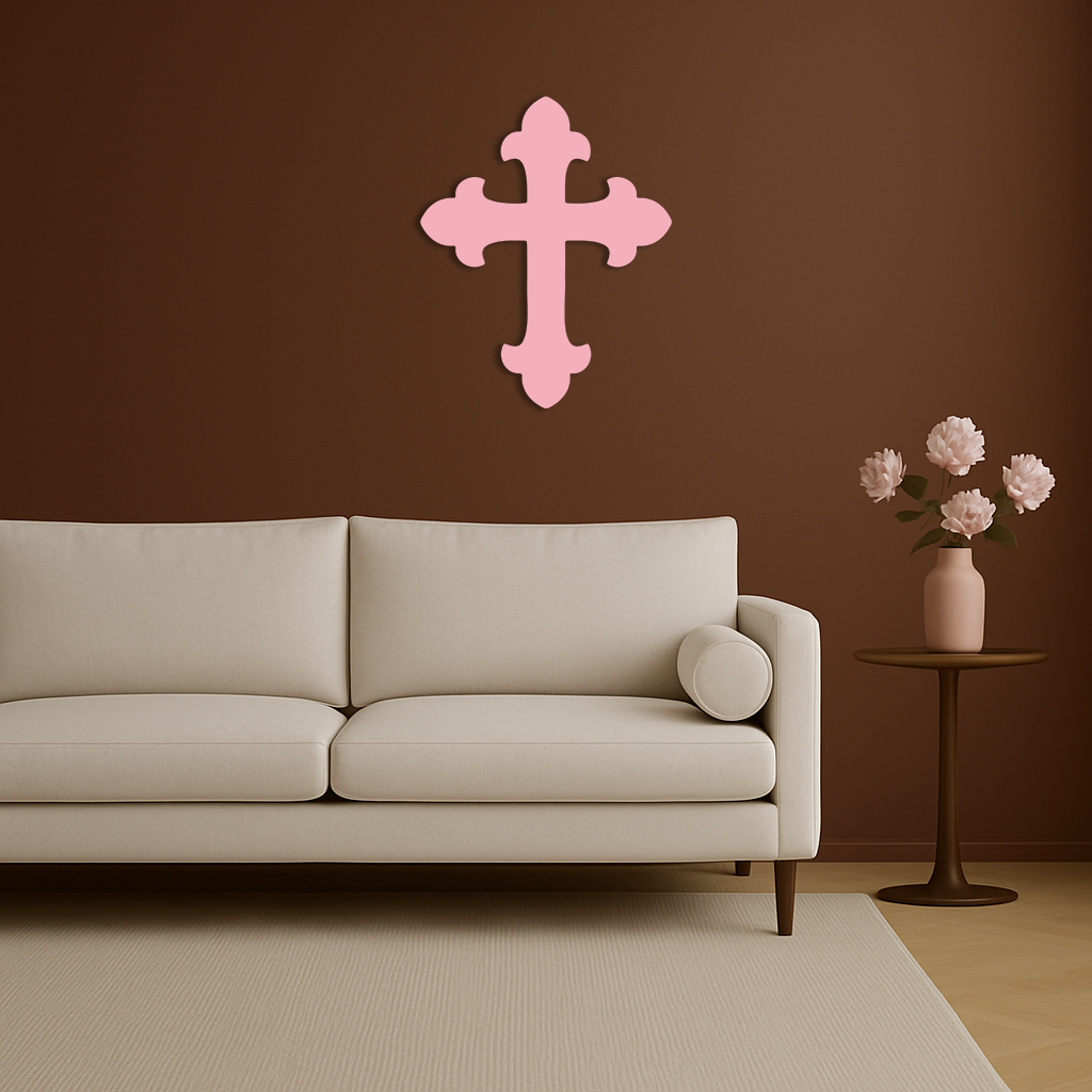 Classic Cross Silhouette Metal Wall Art – Timeless Religious Decor - KAFGP035