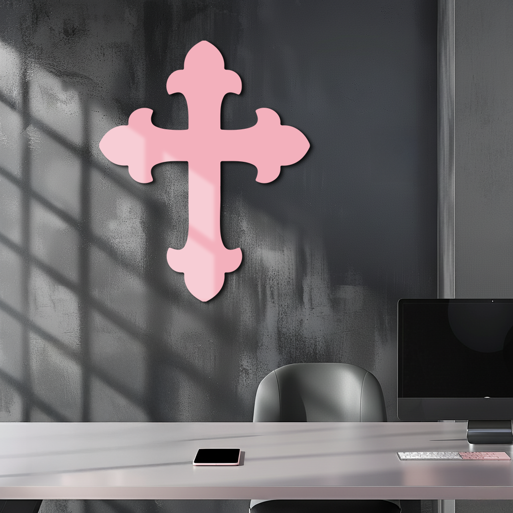 Classic Cross Silhouette Metal Wall Art – Timeless Religious Decor - KAFGP035
