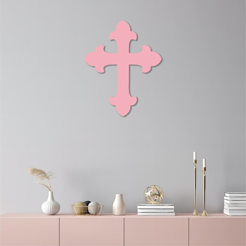 Classic Cross Silhouette Metal Wall Art – Timeless Religious Decor - KAFGP035