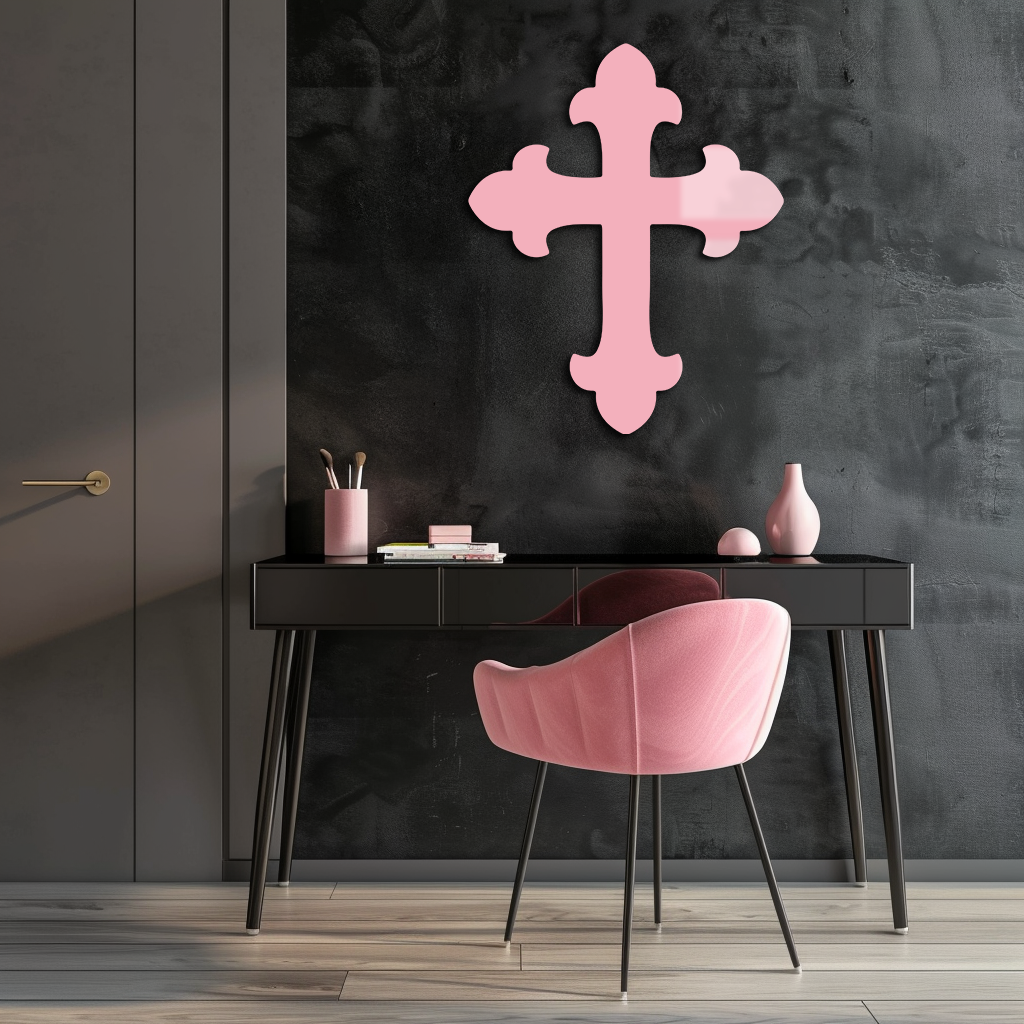 Classic Cross Silhouette Metal Wall Art – Timeless Religious Decor - KAFGP035