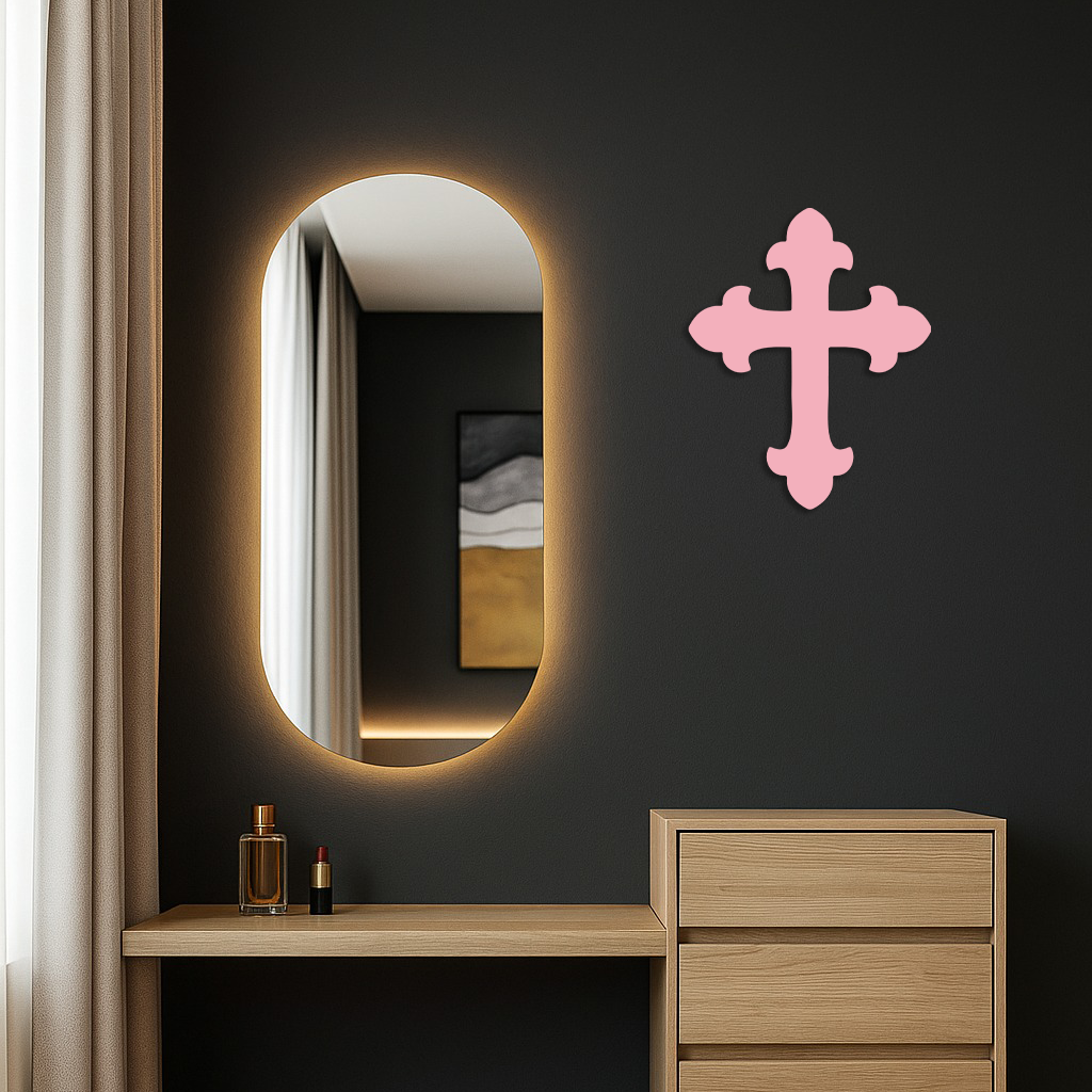 Classic Cross Silhouette Metal Wall Art – Timeless Religious Decor - KAFGP035