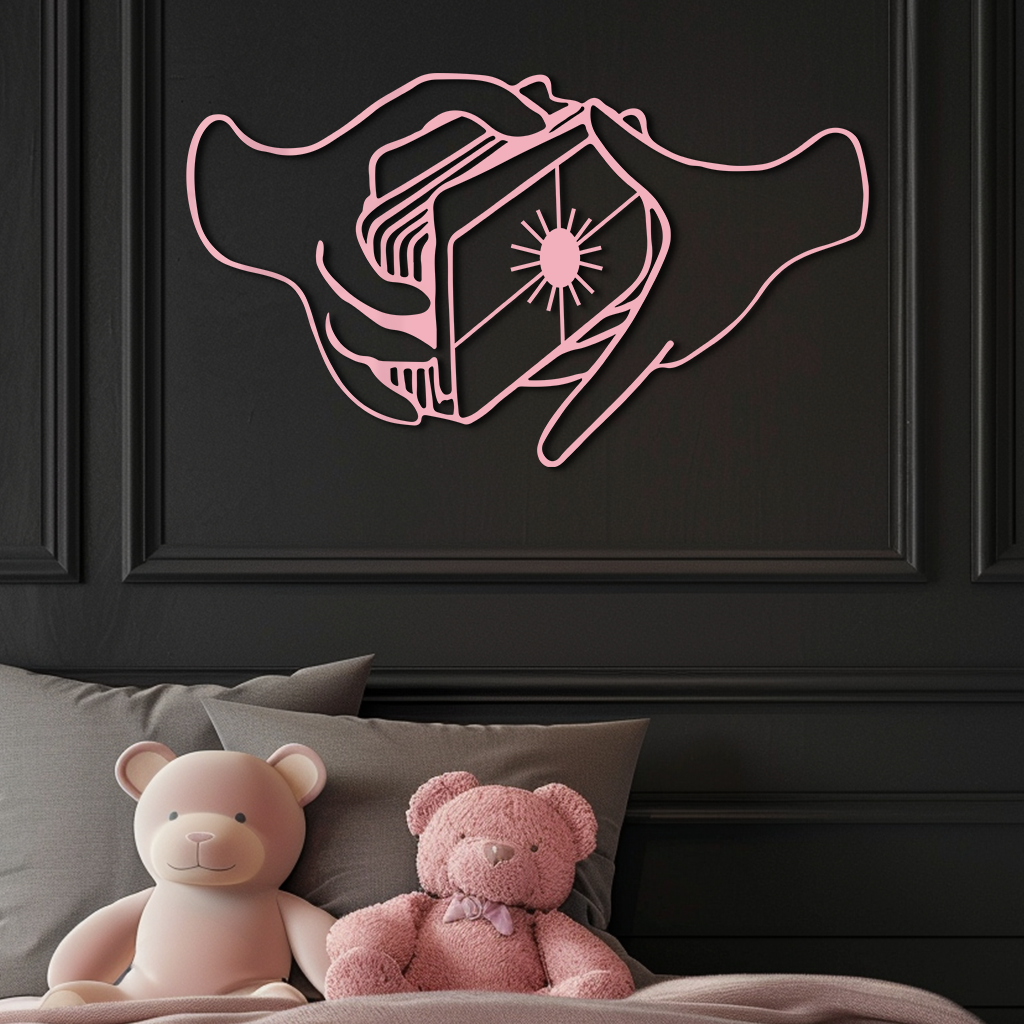 Tarot Card Reading Hands Metal Wall Art – Mystical Decor - KAFGP070