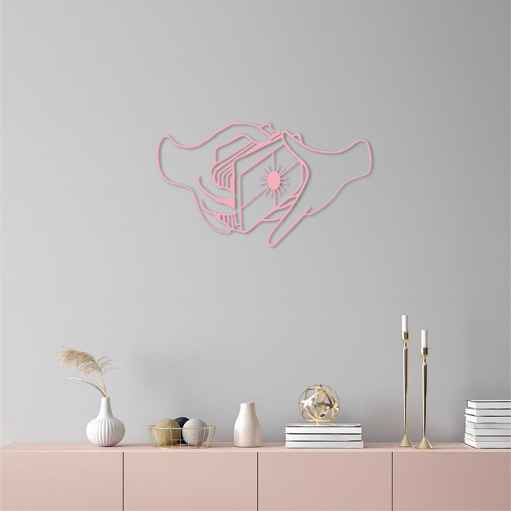 Tarot Card Reading Hands Metal Wall Art – Mystical Decor - KAFGP070