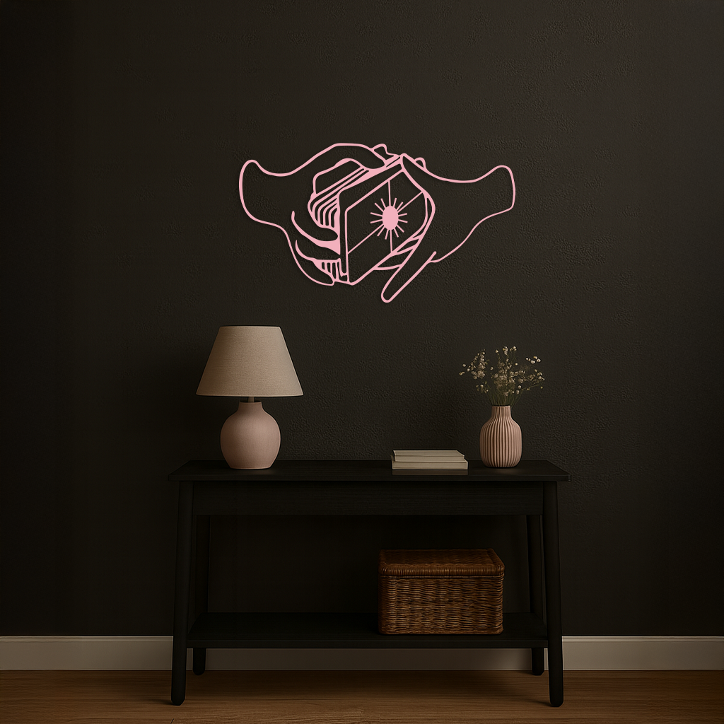 Tarot Card Reading Hands Metal Wall Art – Mystical Decor - KAFGP070