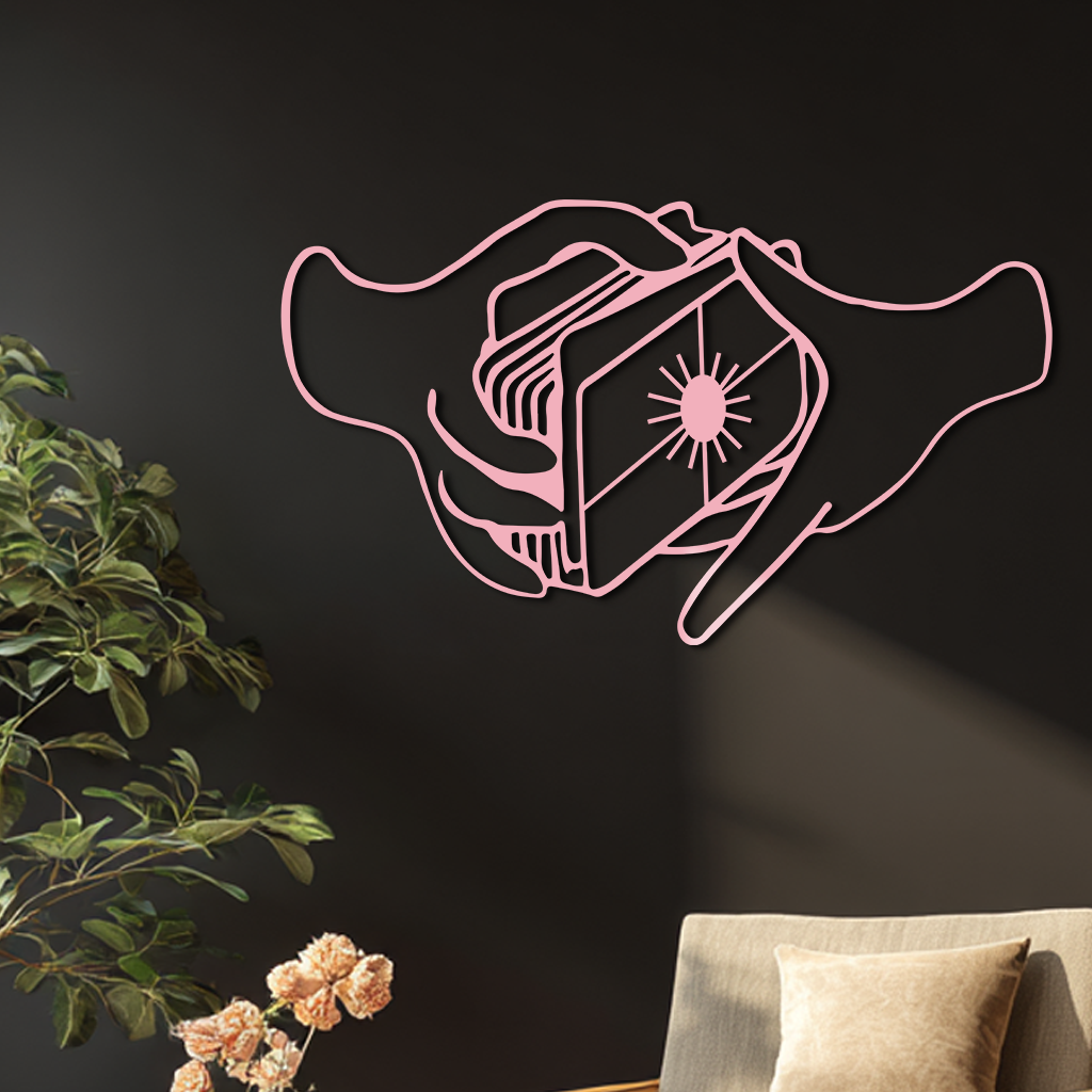 Tarot Card Reading Hands Metal Wall Art – Mystical Decor - KAFGP070