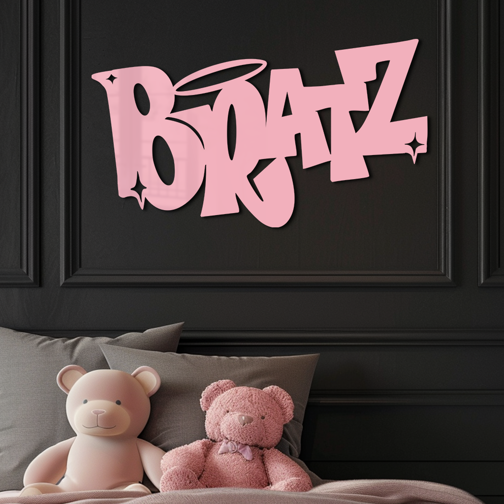 Bratz Logo Inspired Metal Wall Art – Trendy Retro Room Decor - KAFGP088